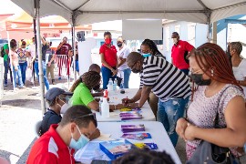 Registration underway at the GK COVID-19 vaccination blitz   