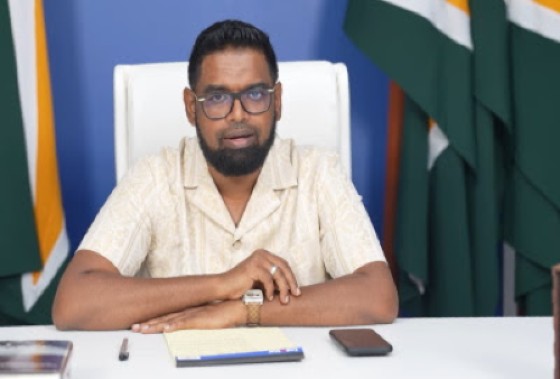 President Dr. Irfaan Ali during his Facebook address to the nation