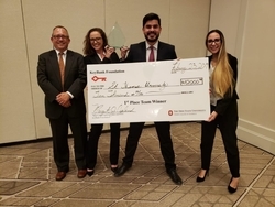  From left to right: Dr. Jose Rocha, Kylie Braeseke, Juan Zambrano, and Andrea Soto Bueno.