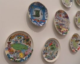 Souvenir plates by Milne looks at the Caribbean’s link to China.