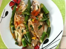 “Steamed fish and okra” 