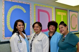 Children's Diagnostic & Treatment Center's CFAP team: Vanessa Rojas, MD Physician, Family Medicine; Lisa-Gaye Robinson, MD, MPH Medical Director, CFAP Principal Investigator, Research Pediatrician, Primary Care; Kathy Graham, Pharm.D., Research Pharmacist and Carol Zuniga, Medical Assistant