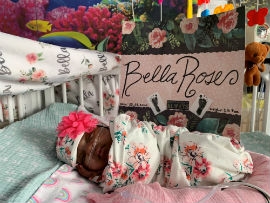 Bella Rose spent 106 days in the Neonatal Intensive Care Unit at Salah Foundation Children’s Hospital in Fort Lauderdale. She entered the world at 25 weeks weighing less than 2 pounds and is leaving the hospital on Sept. 11, 2020, weighing nearly 7 pounds.