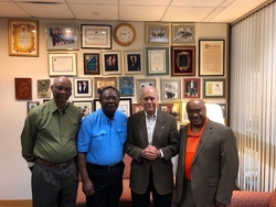 Left to Right: Dr. Ray Mobley, Dr. Lawrence Carter, Commissioner Javier Souto and Dr. Robert Taylor