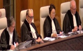ICJ judges hearing an earlier matter involving the two countries (File Photo)