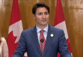 Prime Minister Justin Trudeau announcing aid package for Haiti