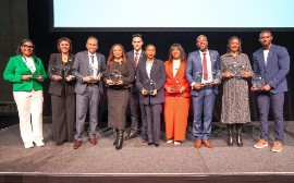 Pictured L-R are Mureen James (MBCC), Joy Jibrilu (NPIPB), Narendra Ramgulam and Dona Regis-Prosper (CTO), Florian Valmy-Devillers (CTO Chapter UK & Europe), Melnecia Marshall and Minister Marsha Henderson (St. Kitts & Nevis), Minister Carlos James (St. Vincent and the Grenadines), Chevannes Barragan De Luz (Jamaica Tourist Board), and Denar Brown (MBCC).