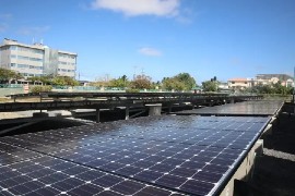 The New Solar Photovoltaic Power Generation Plant on the grounds of the CARICOM Secretariat (Guyana DPI photo)