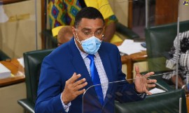 Prime Minister Andrew Holness in Parliament on Thursday. (RUDRANATH FRASER/ JIS)