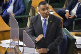 Prime Minister, the Most Hon. Andrew Holness, speaking during his contribution to the 2022/23 Budget Debate in the House of Representatives on March 17. (PHOTO: DONALD DE LA HAYE)