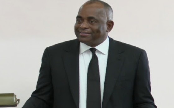 Prime Minister Roosevelt Skerrit speaking in Parliament on Friday (CMC Photo)