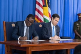 Minister of Foreign Affairs and International Cooperation, Hugh Todd and visiting US Secretary of State, Marco Rubio signed the MoU