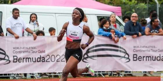 Tokyo Olympics 100 meters bronze medalist Shericka Jackson.