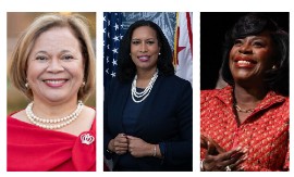 Charlotte Mayor Vi Lyles, Washington, D.C., Mayor Muriel Bowser, and Philadelphia Mayor Cherelle Parker — three of the Black women mayors who rose through the ranks of city councils to lead major American cities, exemplifying the strength of a purpose-built leadership pipeline.