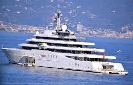 Russian oligarch Roman Abramovich's yacht, Eclipse. (Photo courtesy Royal Gazette newspaper)