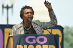 Caribbean American Democratic Congresswoman Yvette D. Clarke at Go Bigger on Climate, Care, and Justice! on July 20, 2021 in Washington, DC. (2021SHANNONFINNEY/Getty Images North America)