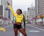 Olympic bronze medalist Megan Tapper of Jamaica